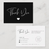 Visite Carte d'insertion de Merci élégant et moderne (Devant / Derrière)