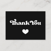 Visite Carte d'insertion de Merci rétro élégant (Devant)