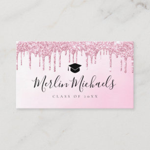 Visite Carte d'insertion de nom de graduation de parties