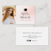 Visite carte d'insertion de nom de graduation photo perso (Devant / Derrière)