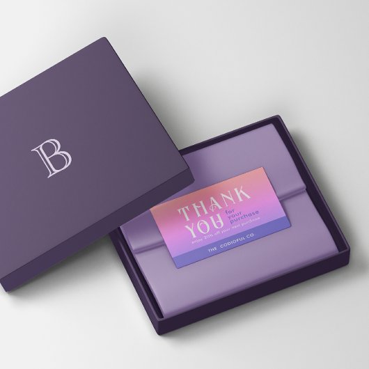 Visite Carte d'insertion de package dégradé