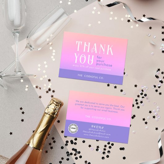 Visite Carte d'insertion de package dégradé