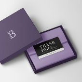 Visite Carte d'insertion de package noir