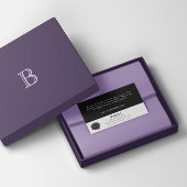 Visite Carte d'insertion de package noir