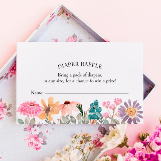 Visite Carte d'insertion de rabat fleur sauvage