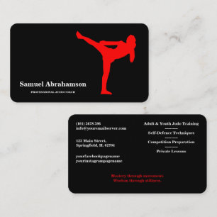 Visite Carte d'instructeur de Judo personnalisée