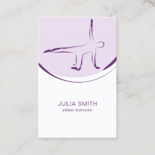 Visite Carte d'instructeur de Pilates avec deux poses de