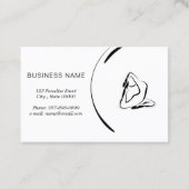 Visite Carte d'instructeur de yoga avec deux poses de (Dos)