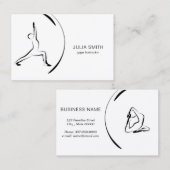 Visite Carte d'instructeur de yoga avec deux poses de (Devant / Derrière)