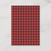 Visite Carte d'invitation de fête de Noël à carreaux rust (Dos)