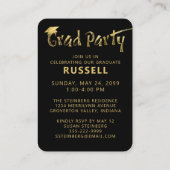 Visite Carte d'invitation photo de la Mini Graduation Par (Dos)