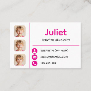 Visite Carte d'invitation rose pour une journée de jeux p
