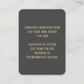 Visite Carte d'invité de conservation d'un diplôme une ph (Dos)