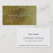 Visite Carte dorée de métal pour professionnels (Devant / Derrière)