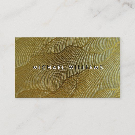 Visite Carte dorée de métal pour professionnels (Devant)