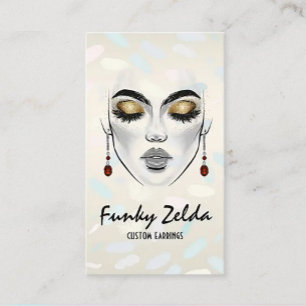 Visite carte d'oreille face de femme contemporaine