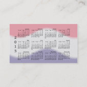 Visite Carte DST de portefeuille de calendrier du (Dos)