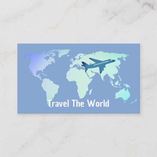 Visite carte du monde agent de voyage agence de voyages (Devant)