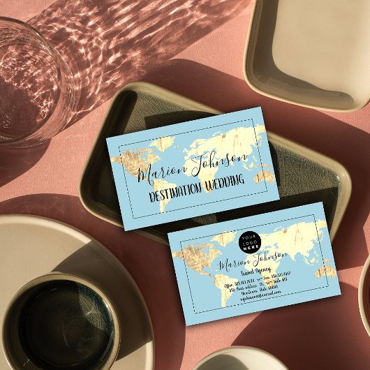 Visite Carte du monde Carte Globe Agence de Voyage Gold B