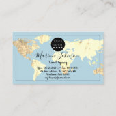 Visite Carte du monde Carte Globe Agence de Voyage Gold B (Dos)