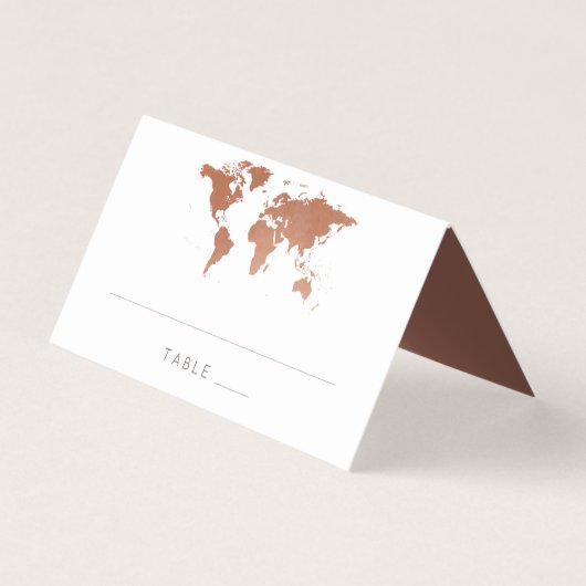 Visite Carte du monde Copper Rust Travel Thème Carte de l (Devant)