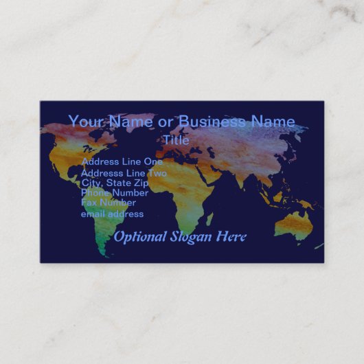 Visite Carte du monde de Colorwashed (Devant)