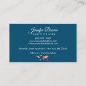 Visite Carte du monde de couleur bleu vert rétro couleur  (Dos)