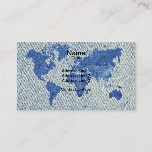 Visite Carte du monde de denim (Devant)