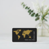 Visite Carte du monde de Faux Gold Agent de voyage noir (Debout devant)