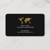 Visite Carte du monde de Faux Gold Agent de voyage noir (Dos)