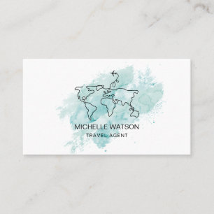 Visite Carte du monde de l'agent de voyage Avion Vacances