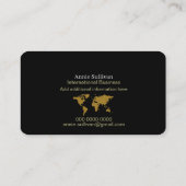 Visite Carte du monde de l'or Surdimensionné Noir interna (Dos)