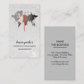 Visite Carte du monde de Red Dragonfly Creative Designer (Devant / Derrière)