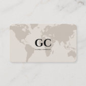 Visite Carte du monde de réseautage professionnel minimal (Devant)