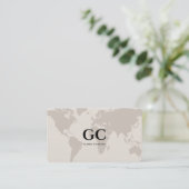 Visite Carte du monde de réseautage professionnel minimal (Debout devant)