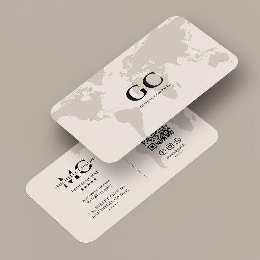 Visite Carte du monde de réseautage professionnel minimal
