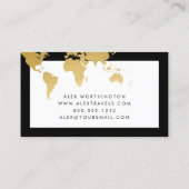 Visite Carte du monde de voyage international d'or (Dos)