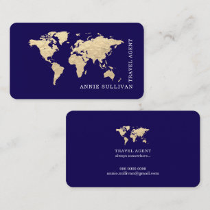 Visite Carte du monde élégante Agence de voyage Bleu