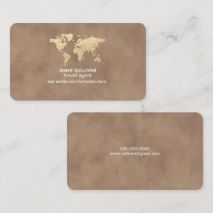 Visite Carte du monde élégante pour agent de voyage en vi