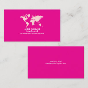 Visite Carte du monde élégante rose Agence de voyages