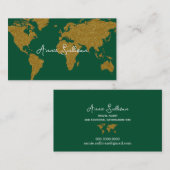 Visite Carte du monde Faux Gold Agent de voyage Emerald G (Devant / Derrière)