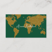 Visite Carte du monde Faux Gold Agent de voyage Emerald G (Devant)