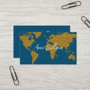 Visite Carte du monde Faux Gold Agent de voyage Tourisme