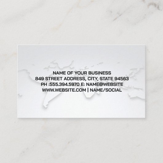 Visite Carte du monde | Logo de construction | Code QR (Dos)