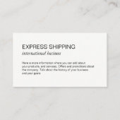 Visite Carte du monde | Logo de l'entreprise (Dos)