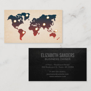 Visite Carte du monde Points de localisation