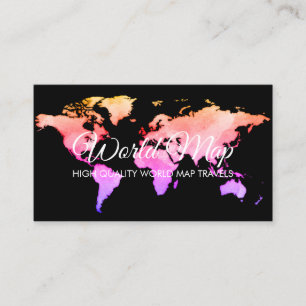 Visite Carte du monde rose agence de voyage globe