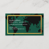 Visite Carte du monde verte pour agent de voyages interco (Devant)