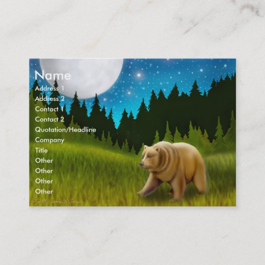 Visite Carte du nord de profil d'ours (Devant)