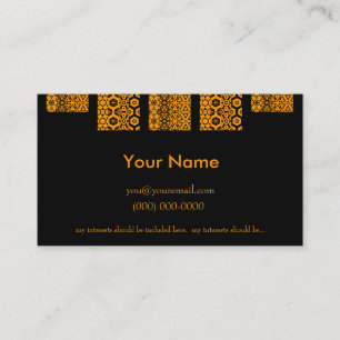 Visite Carte du profil de l'homme